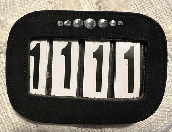Suede Leather Saddle/Bridle Number Combo