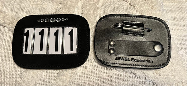 Suede Leather Saddle/Bridle Number Combo