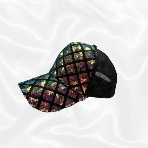 Colourful Black Mega Bling Hat