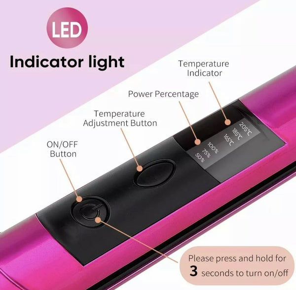 PRITECH - Mini Cordless Hair Straightener