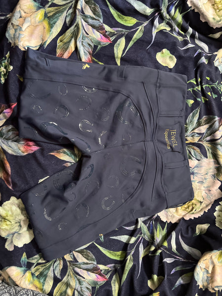 Jewel Equestrian Riding Tights - NAVY