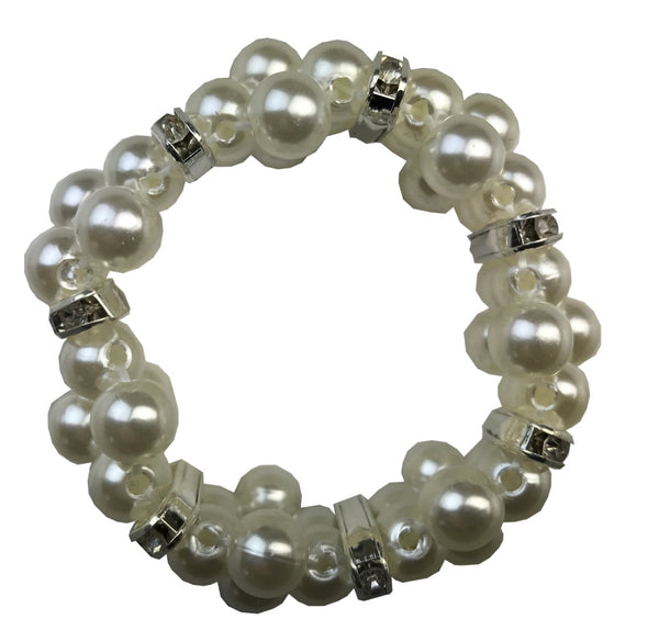 Pearl & Diamante Pony Tail Holder/Scrunchie