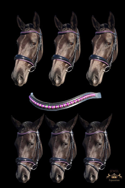 Convertible Purple Snaffle Bridle