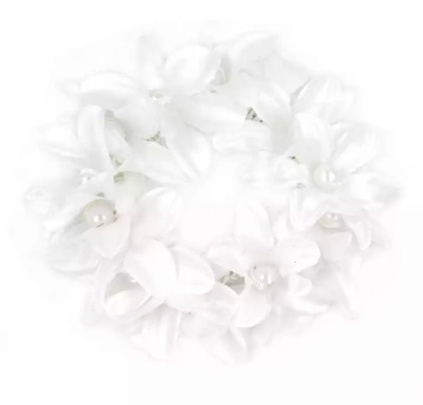 Petal Hair Scrunchie with Pearl