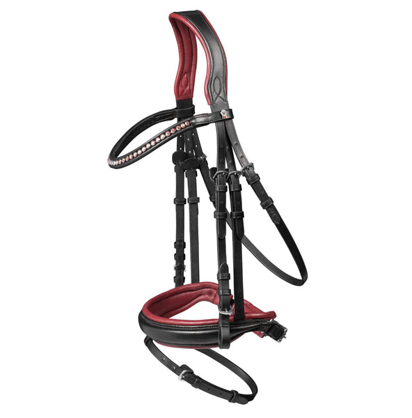 Waldhausen Bridle XLine Black Cranberry