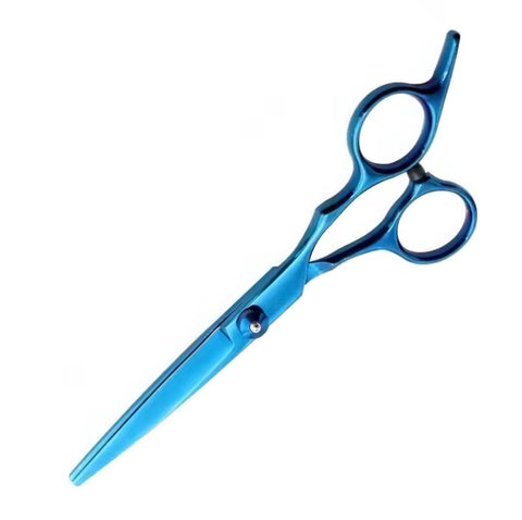 Blue Stainless Steel Straight Scissors