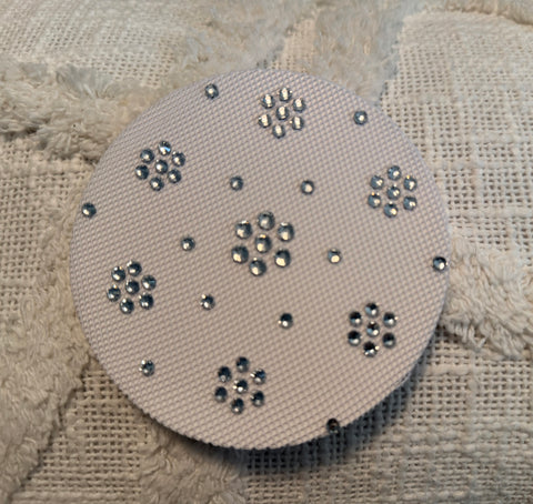 Clear Crystal Sheer White Hair Bun Net