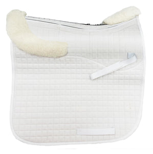 Majyk Equipe Dressage Pad Correction with Impact Shims White/White Merino Wool