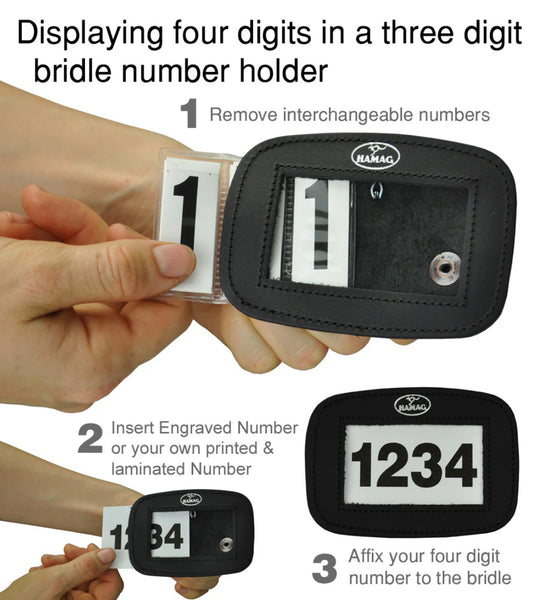 Spare Interchangeable Number Insert for Leather Number Holders (Pair)
