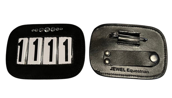 Suede Leather Saddle/Bridle Number Combo