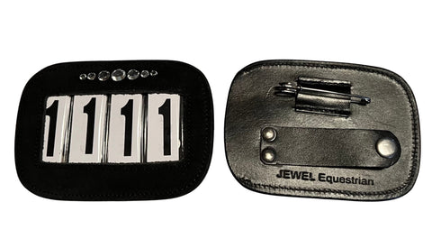 Suede Leather Saddle/Bridle Number Combo