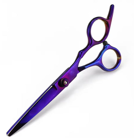 Purple Stainless Steel Straight Scissors