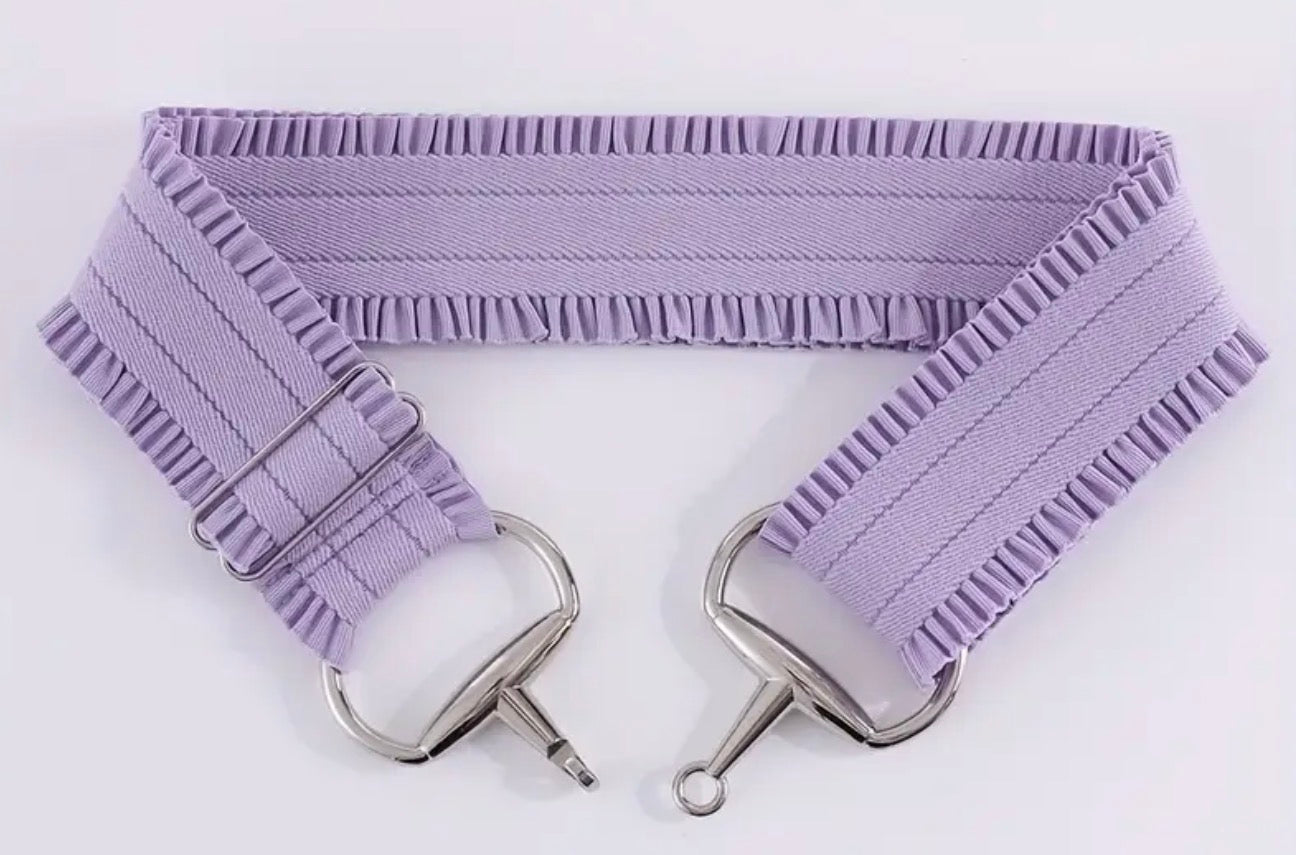 Lilac Ruffled Bit Belt