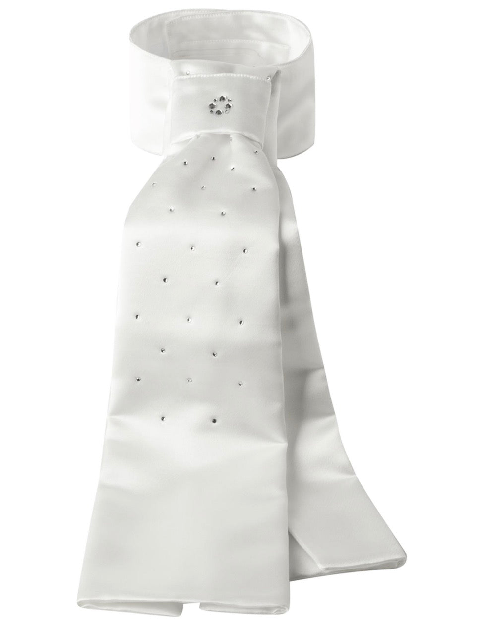 Ladies Stock White with Crystals
