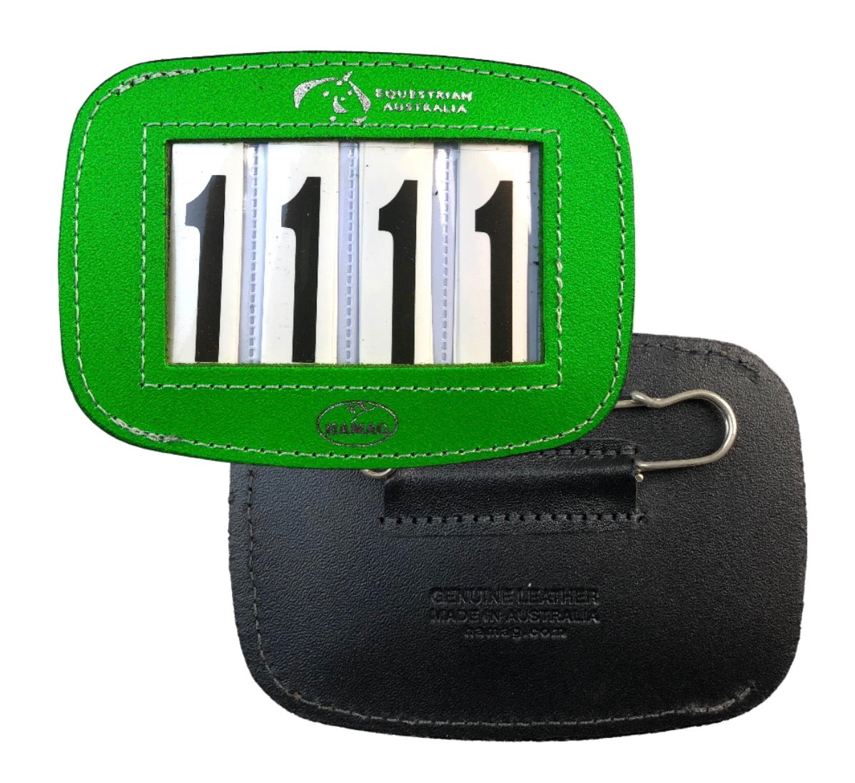 Equestrian Australia Stallion Hamag™ Leather Saddle Cloth Number Holders (Pair)