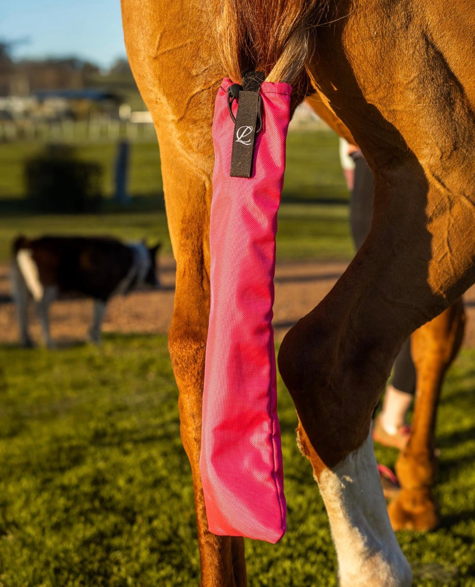 NEON PINK - Tie in Tail Bag