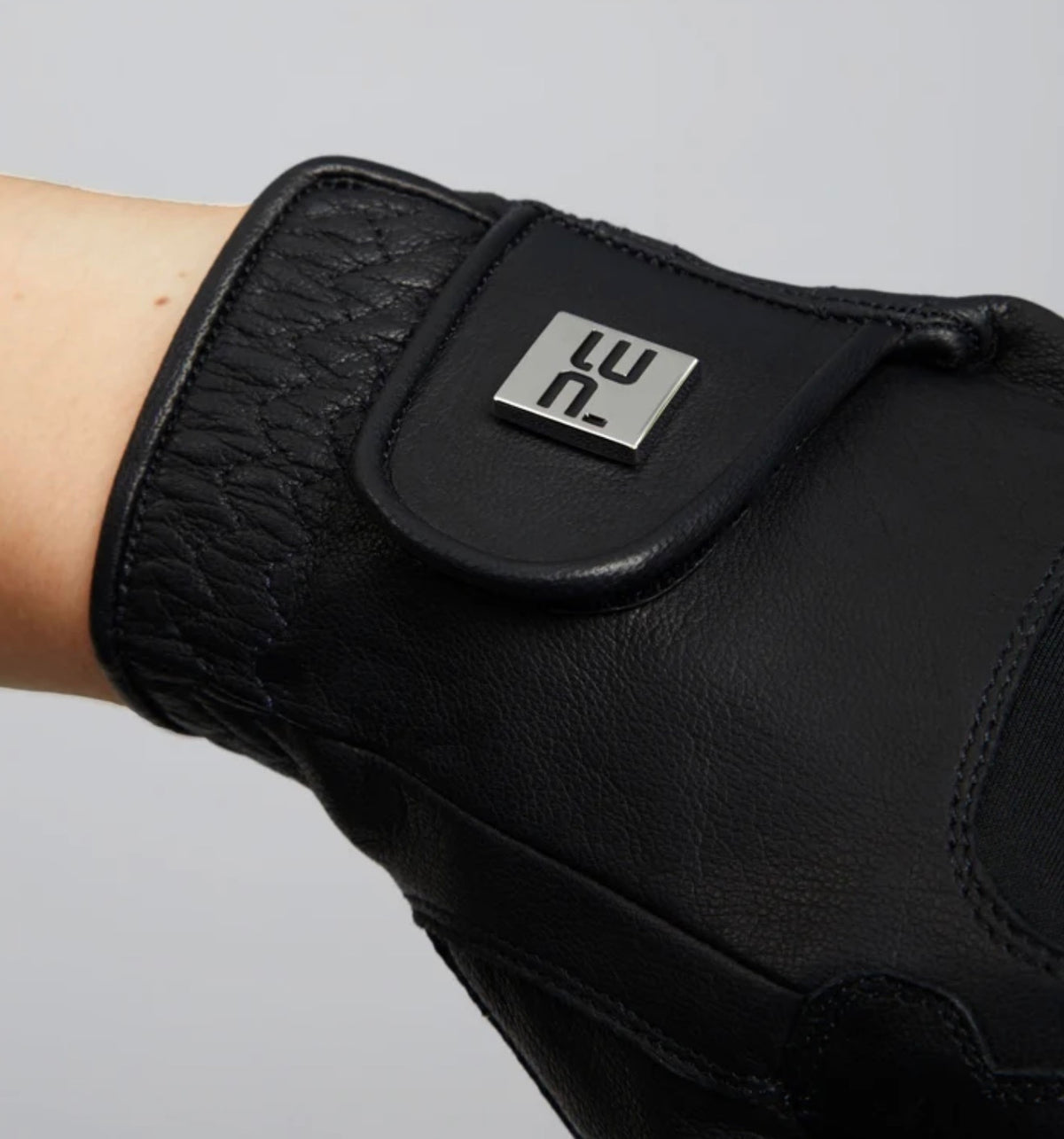 L (8”) BLACK - Mizar Ladies Leather Riding Gloves