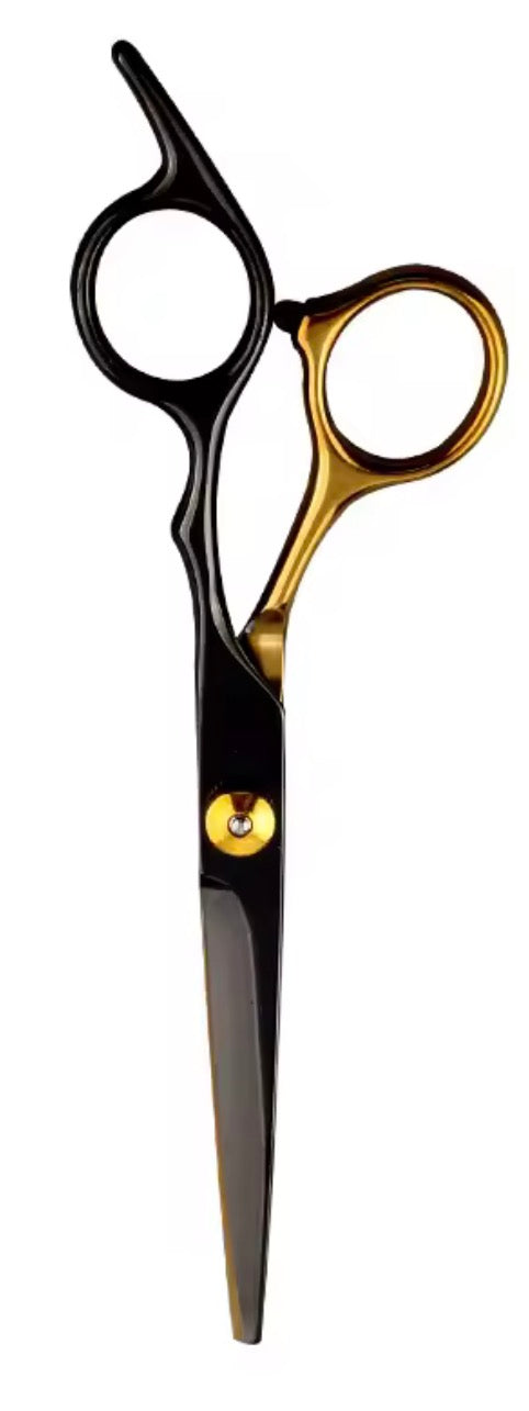 Black & Gold Stainless Steel Straight Scissors