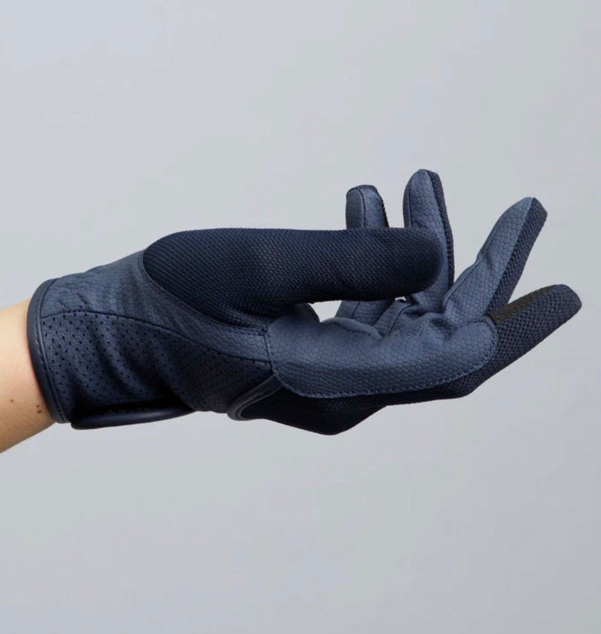 L (8”) NAVY - Presa Mesh Riding Gloves