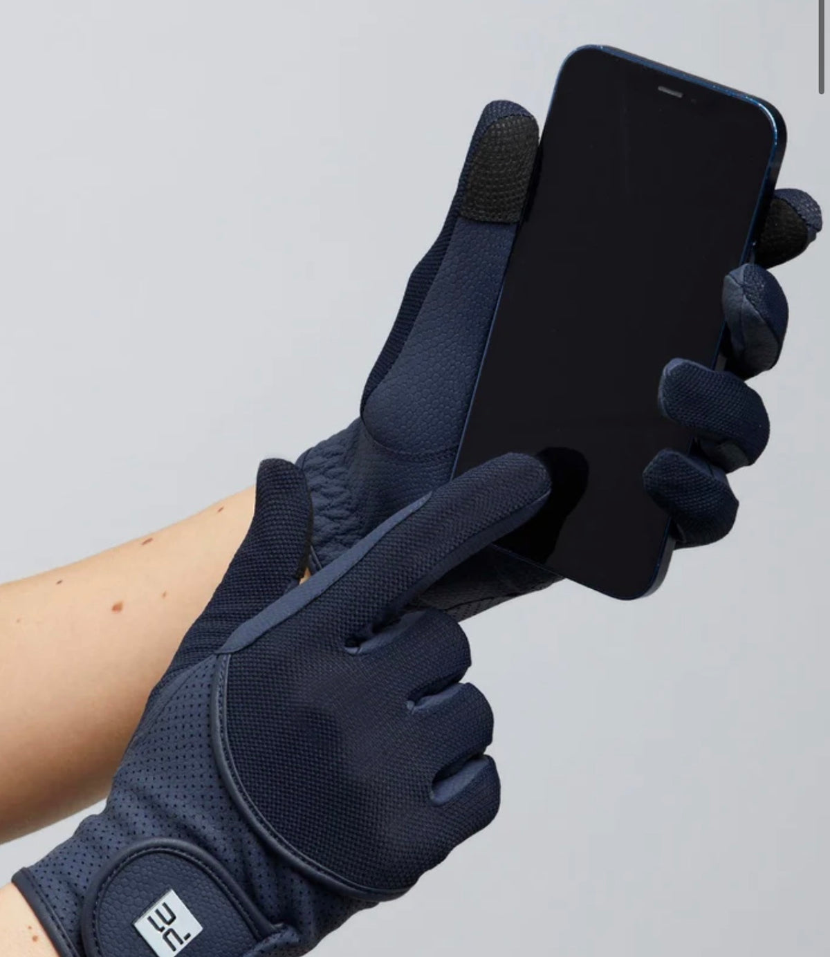 L (8”) NAVY - Presa Mesh Riding Gloves