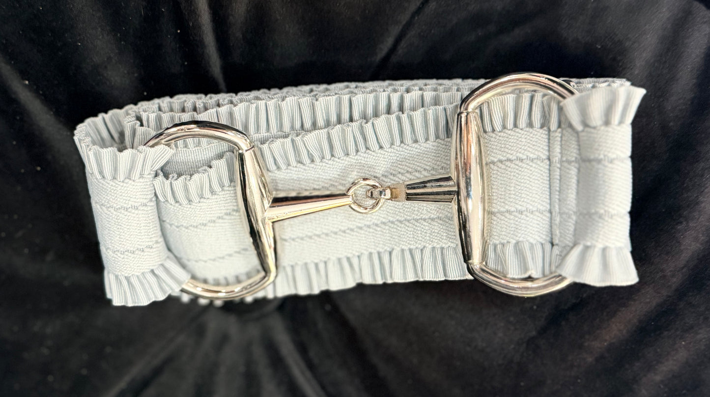 Light Grey Ruffled Bit Belt