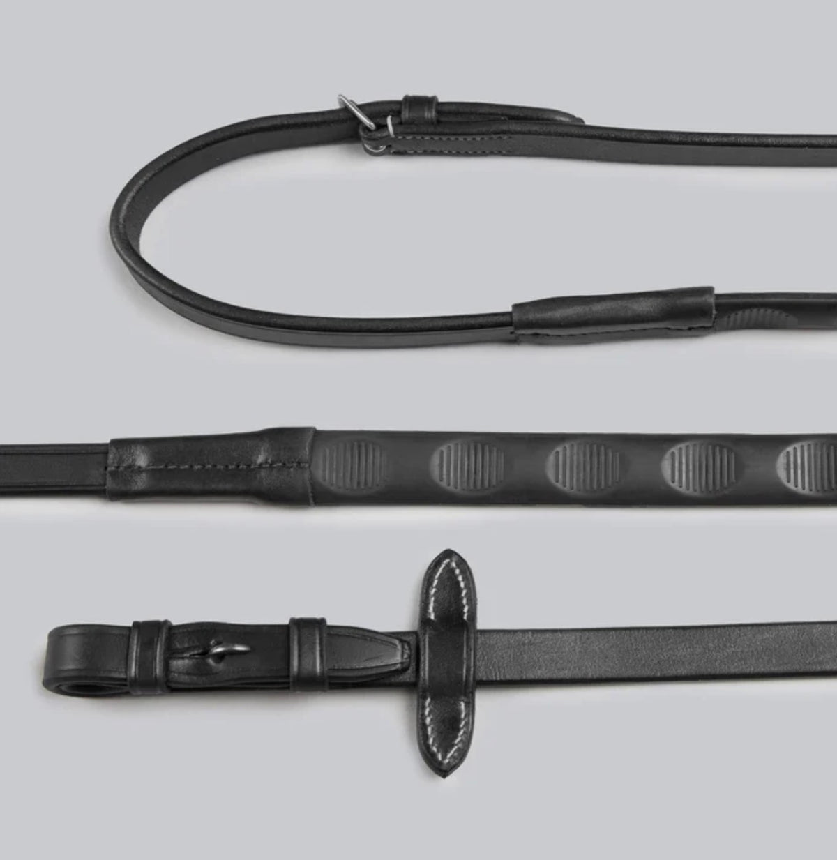 FULL - Black Thumb Rubber Reins