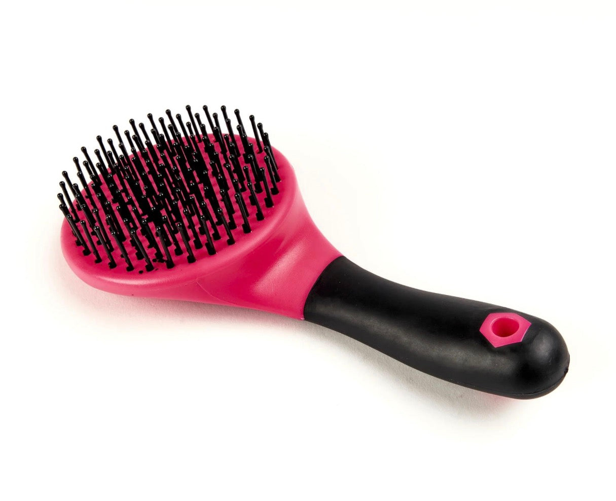 PINK Shires EZI-GROOM Grip Mane & Tail Brush