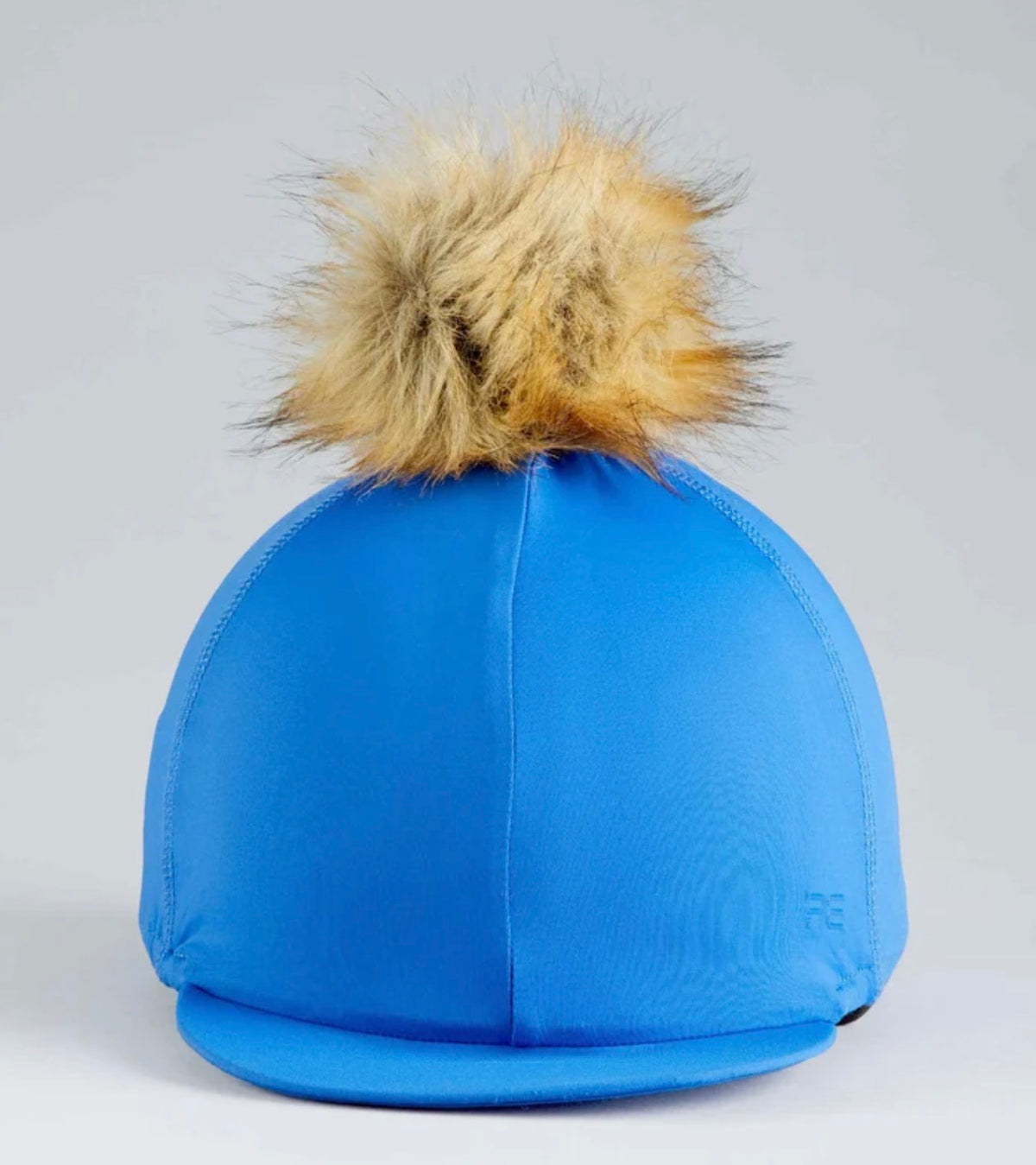 Jersey Hat Silk with Faux Fur Pom Pom Royal Blue