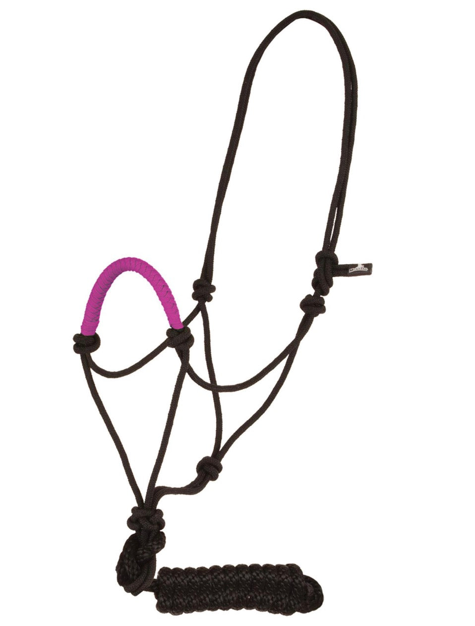 Ezy Ride PINK Solid Nose Rope Halter with Lead