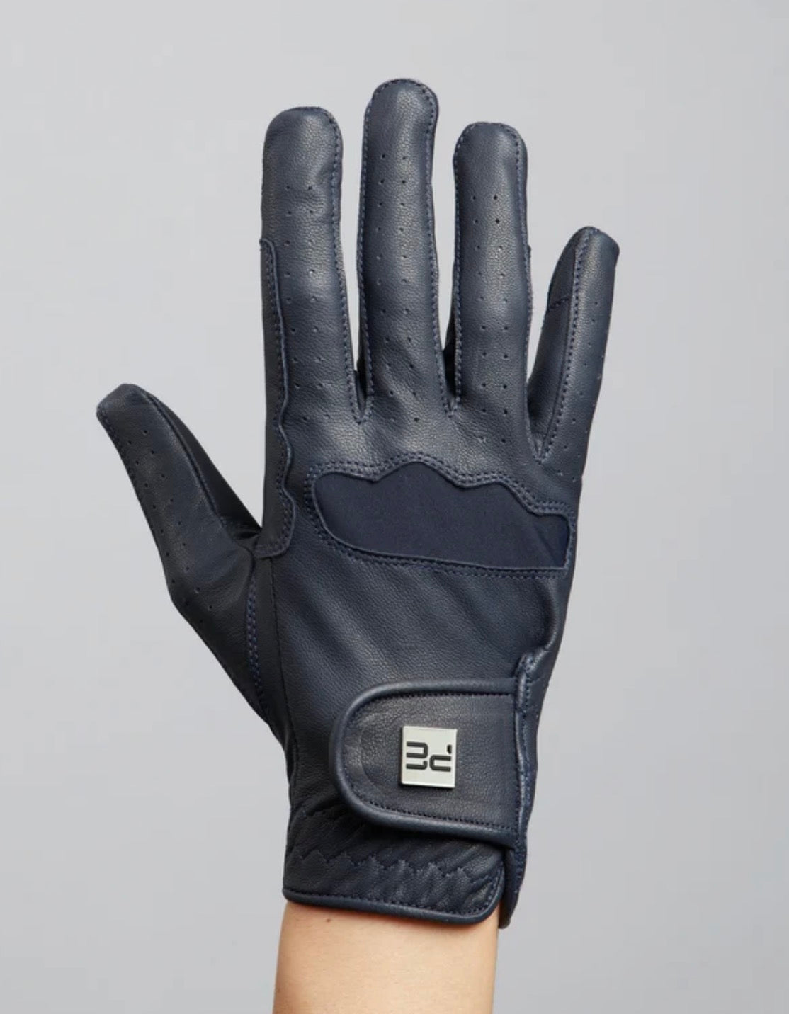 M (7.5”) NAVY - Mizar Ladies Leather Riding Gloves