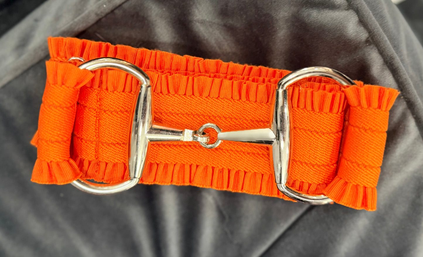 Orange Ruffled Bit Belt