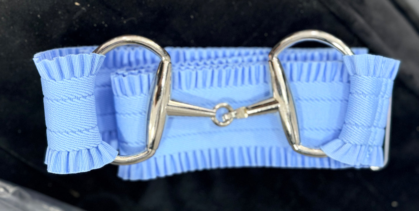 Light Blue Ruffled Bit Belt