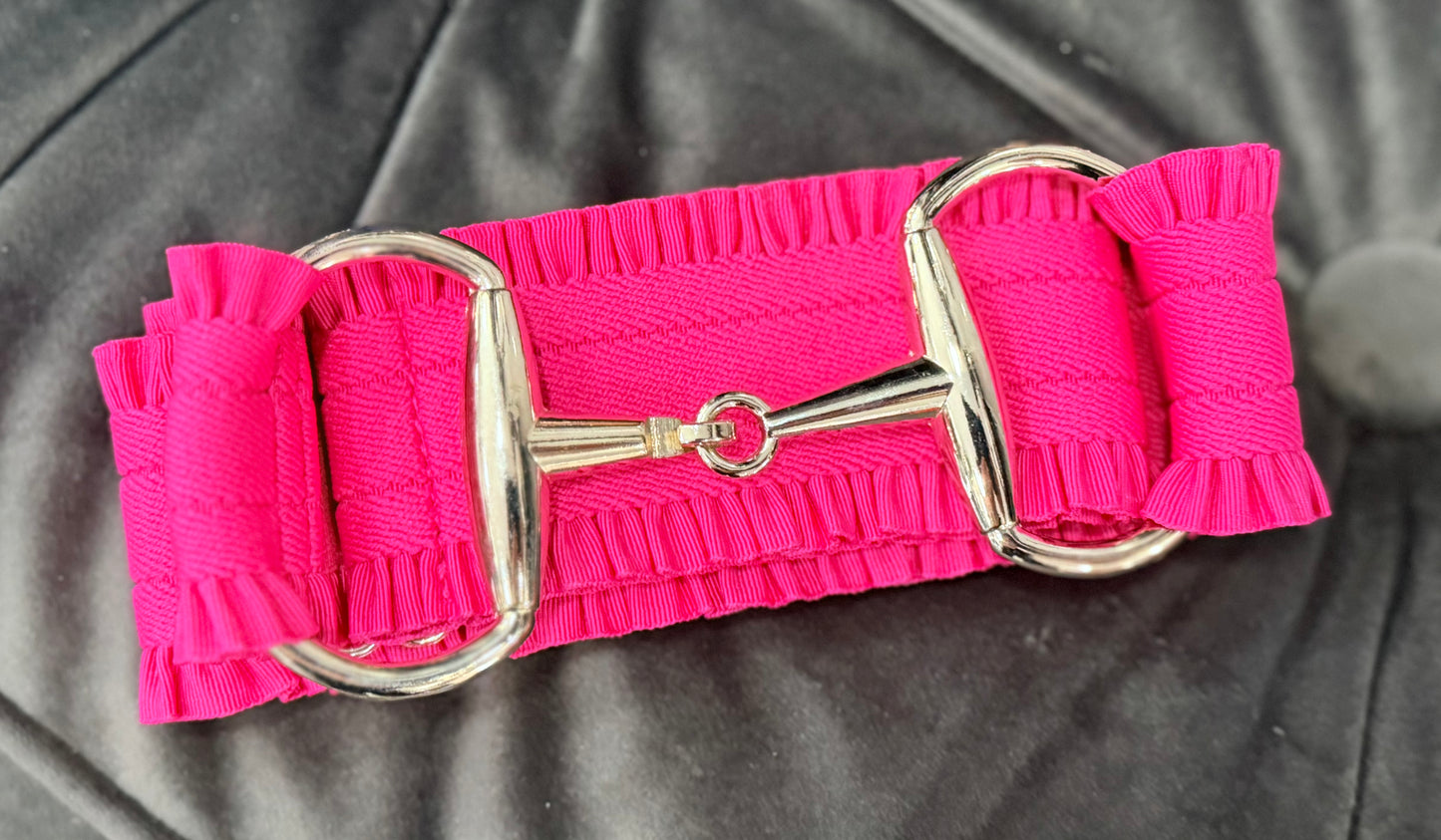 Hot Pink Ruffled Bit Belt
