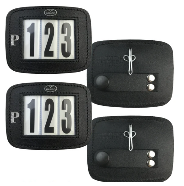 PONY Hamag™ Leather Bridle Number Holders (Pair) with P