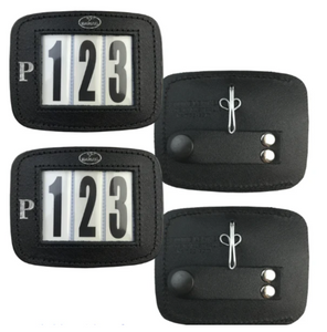 PONY Hamag™ Leather Bridle Number Holders (Pair) with P