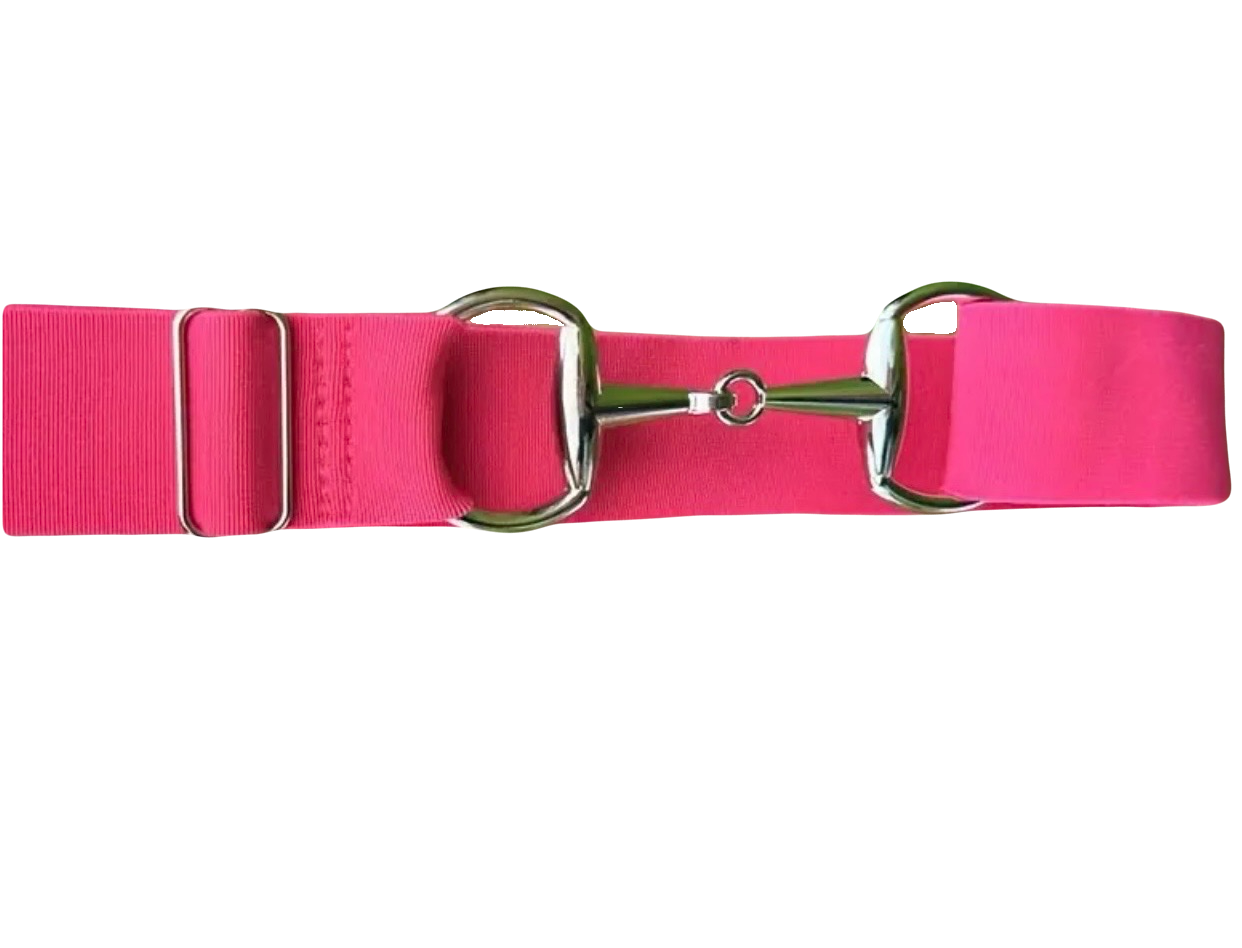 Hot Pink Elastic Bit Belt