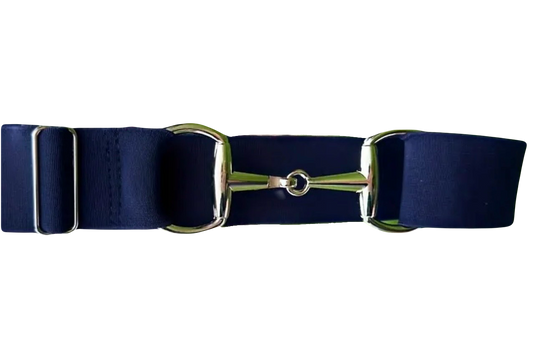 Navy Elastic Bit Belt
