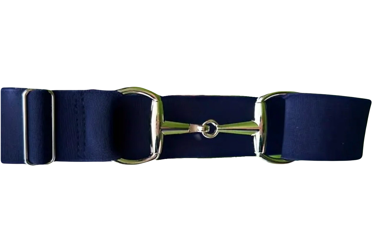 Navy Elastic Bit Belt