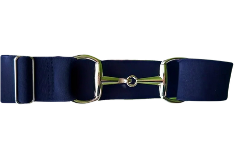 Navy Elastic Bit Belt