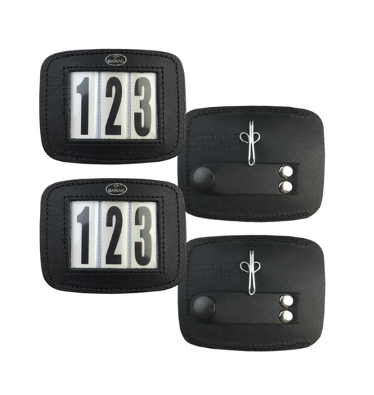 PONY Hamag™ Leather Bridle Number Holders (Pair)