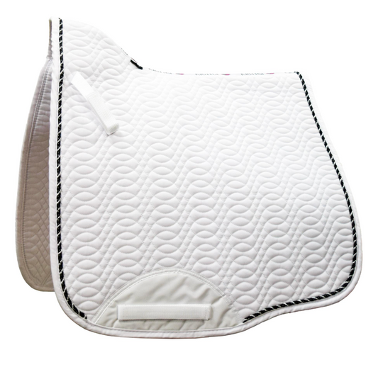 Kieffer Saddle Pad Dressage White/Black Cord