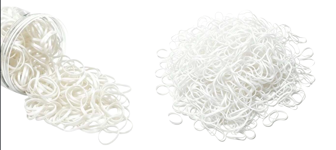 WHITE Elastic Bands