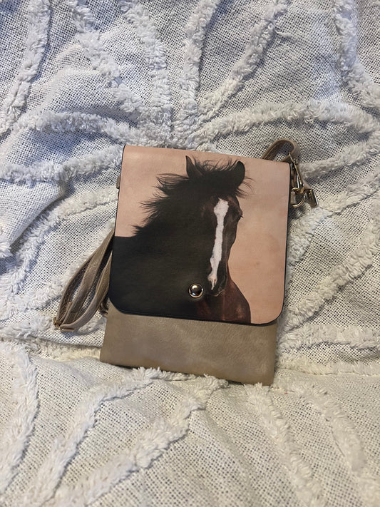 Over The Shoulder Horse Bag - Bay Horse