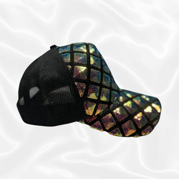 Colourful Black Mega Bling Hat