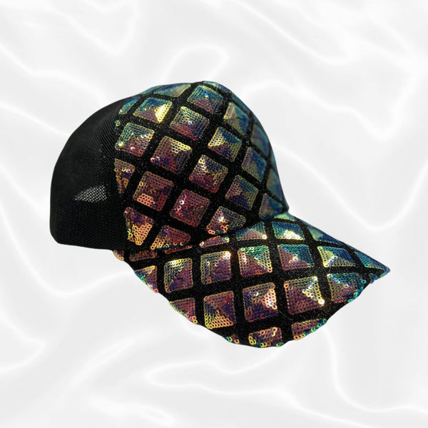 Colourful Black Mega Bling Hat