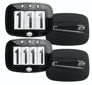 Hamag Patent Leather - Saddle Cloth Numbers - With Swarovski Crystals