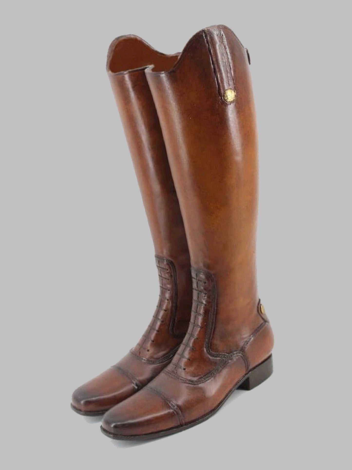 Brown Long Boots - Leather Look Umbrella Holder