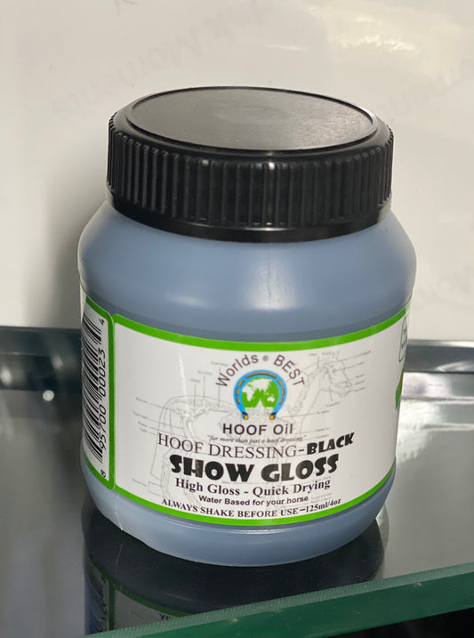 Worlds Best Hoof Oil - BLACK SHOW GLOSS