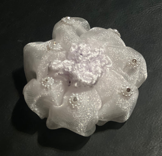 Bling Flower Bun Net