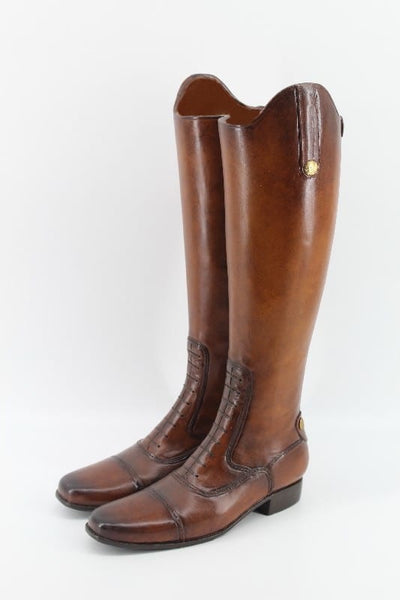 Brown Long Boots - Leather Look Umbrella Holder